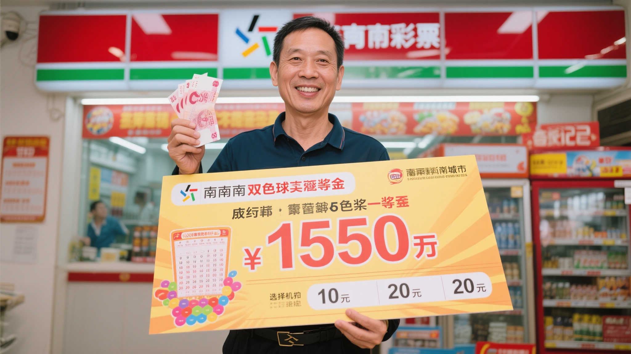 男子20元机选喜获双色球1550万 多年购彩只为娱乐