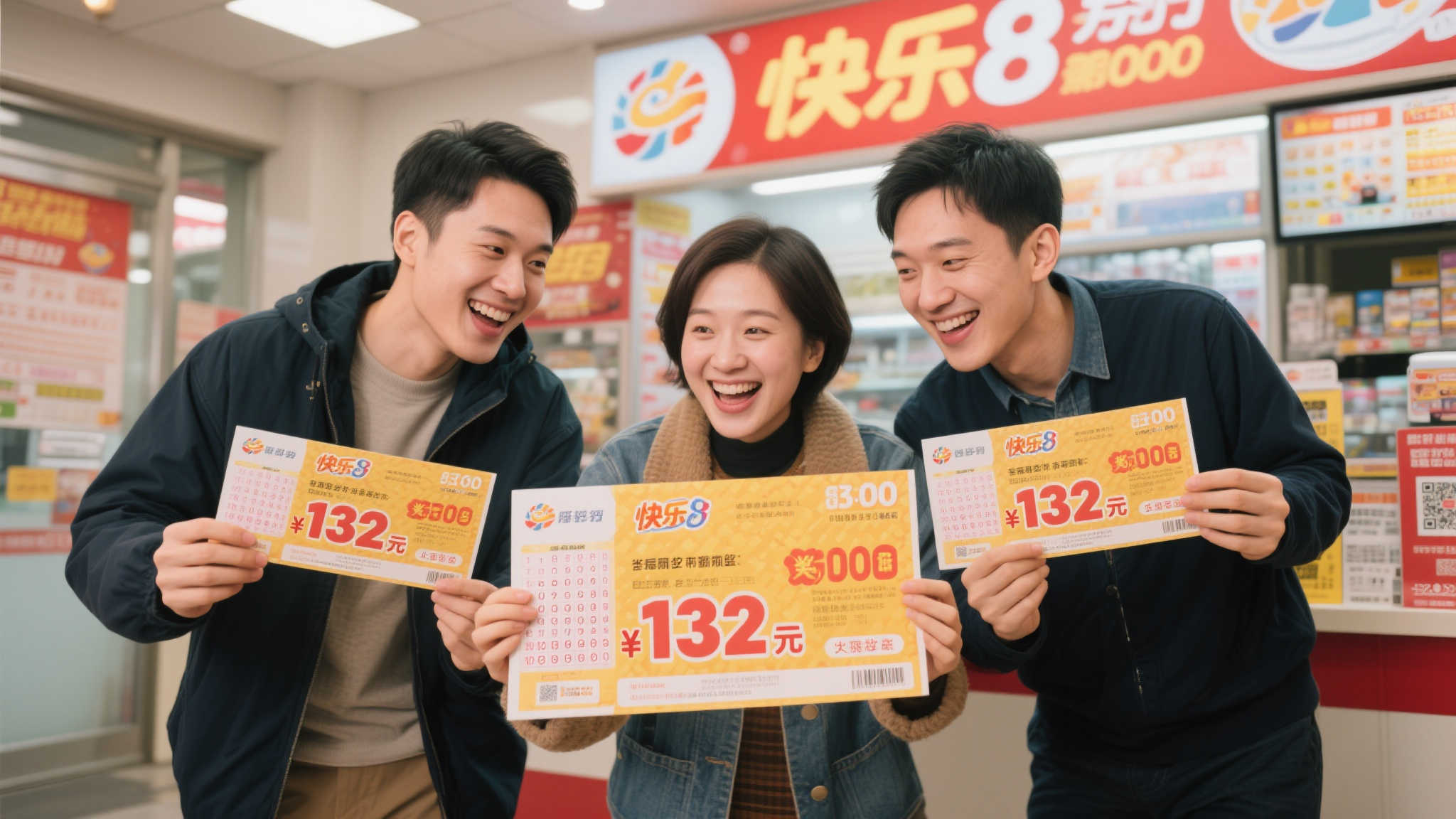 3人联手选号,快乐8玩法中得132万,三张彩票全中! 3人联手选号,快乐8玩法中得132万,三张彩票全中!